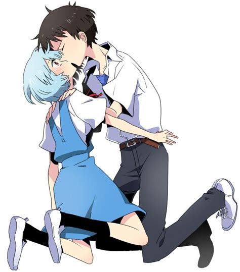 Shinji Kissing Rei Neon Genesis Evangelion Neon Evangelion Evangelion