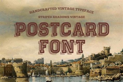 Postcard Font By Bywahtung · Creative Fabrica Cursive Fonts Serif
