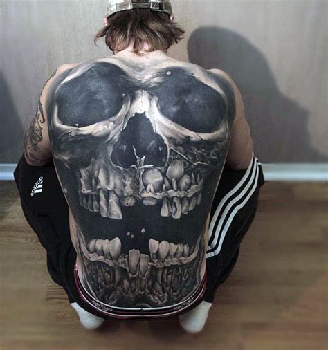 40 Skull Back Tattoo Designs For Men Masculine Ink Ideas