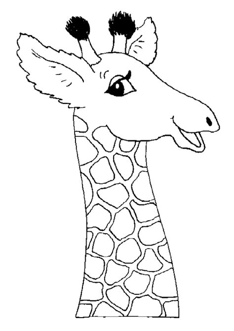 Girafe Souriante Giraffes Kids Coloring Pages