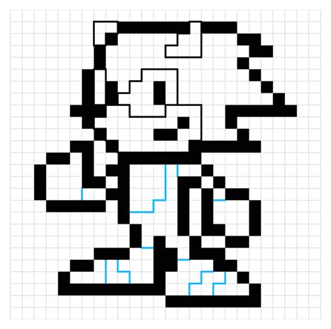 How To Draw Sonic The Hedgehog Pixel Art Really Easy Drawing Tutorial