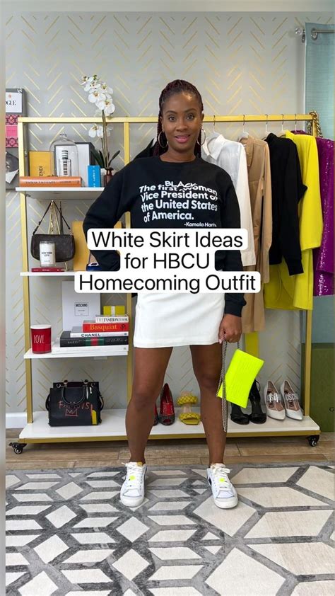 Hbcu Fashion Hbcu Homecoming Outfits Hbcu Outfits White Skirt Ideas