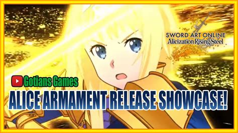 Saoars Alice Armament Enhance Skill Showcase Sword Art Online Alicization Rising Steel Youtube