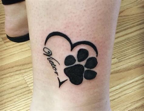 Dog Memorial Tattoos Paw Print