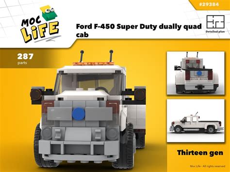 Lego Moc Ford F 450 Super Duty Dually Quad Cab Thirteen Gen By Moclife