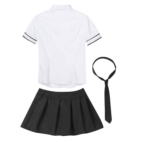 Womens Sexy School Girls Uniform Outfits Shirt Skirt Fancy Dress Cosplay Costume Ebay