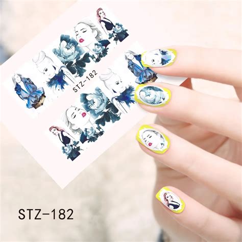 1pcs Retail Nail Art Sticker Nail Decals Beauty Glitter Designs Full