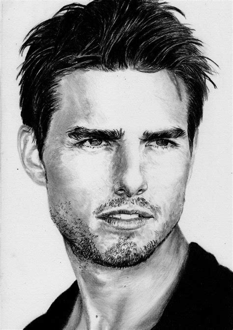 Tom Cruise Portrait Portrait Art Beautiful Drawings