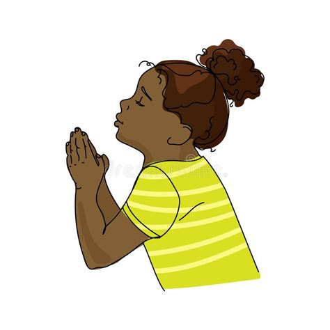 African American Girl Praying Stock Illustrations 53 African American
