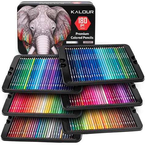 Buy Kalour180 Colored Pencil Set For Adults Artists Rich Pigment Soft