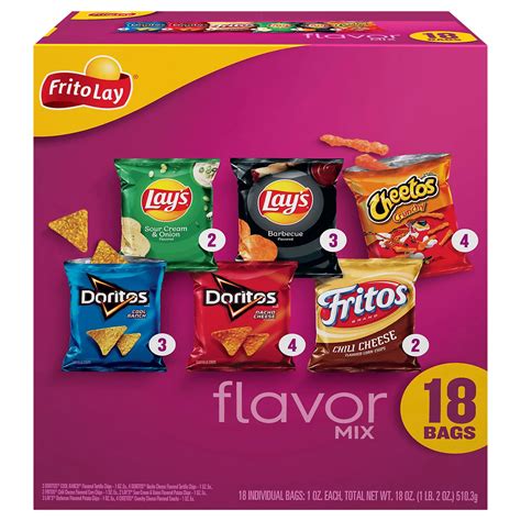 Frito Lay Potato Chips Bags Variety Pack Assorted Flavors Oz Bag My
