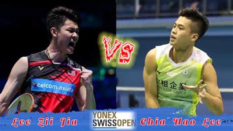 Badminton Lee Zii Jia Mas Vs Tpe Chia Hao Lee Mens Singles Yonex Swiss Open Youtube