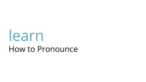Learn How To Pronounce Youtube