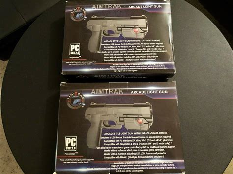 Black Ultimarc Aimtrak Arcade Recoil Light Gun For Mamewinps2ps3