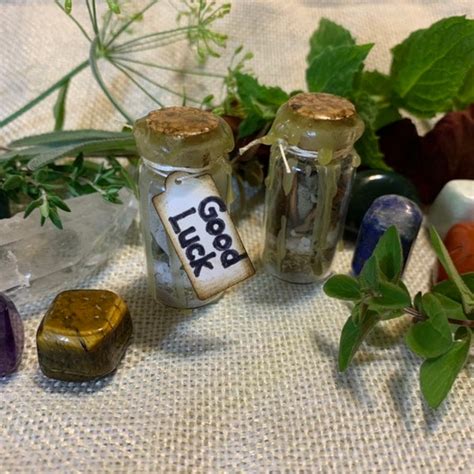 Good Luck Spell Jar Wax Sealed Handmade W Organic Etsy