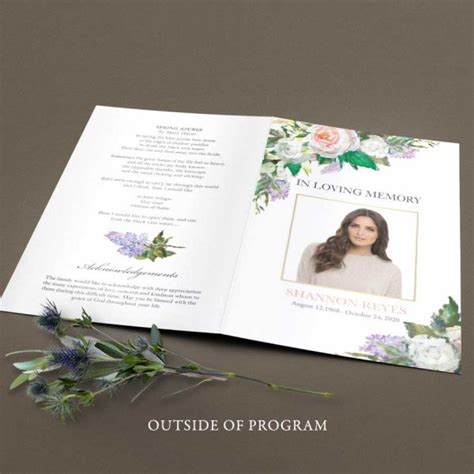 Customized Funeral Program Templates Created For You To Print Locally