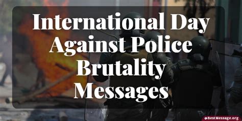 International Day Against Police Brutality Messages And Quotes Sample