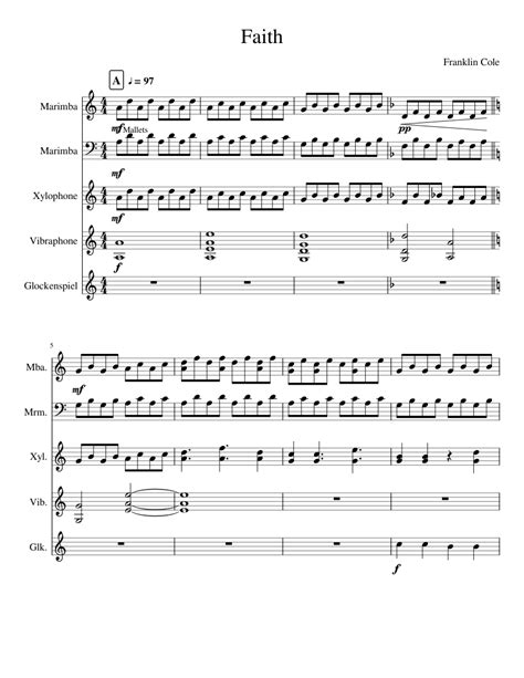 Faith Mallet Percussion Sheet Music For Percussion Download Free In