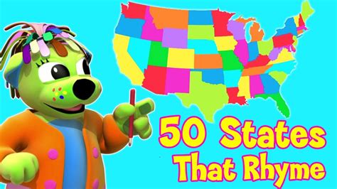 50 States That Rhyme Song With Lyrics Usa Raggs Tv Kids Songs