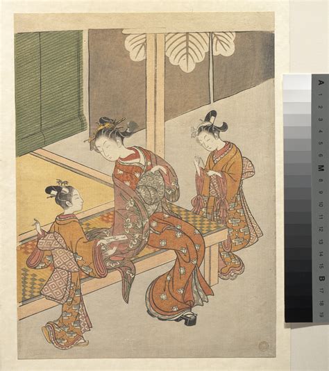suzuki harunobu on the engawa of tsuta ya japan edo period 1615 1868 the metropolitan