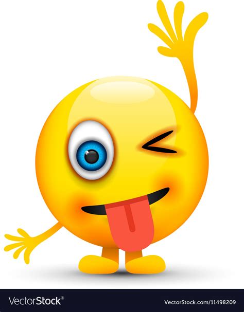 Hand Up Emoji Character Royalty Free Vector Image Vectorstock