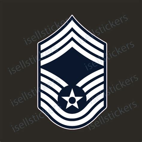 Air Force Chief Master Sergeant E9 Rank Bumper Sticker Window Decal Dk