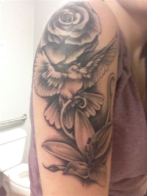 Check spelling or type a new query. Beautiful realistic dove tattoo. Water lilies and roses ...