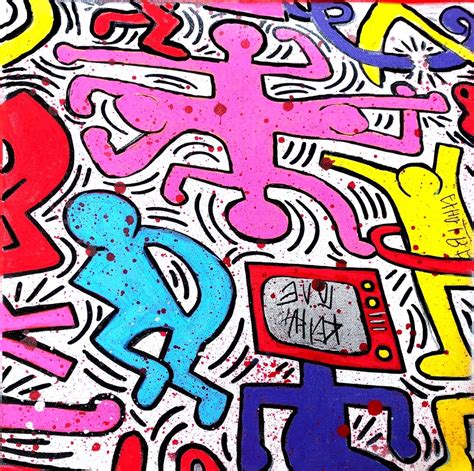 Loving Keith Haring Painting By Ethan Bang Bang Artmajeur
