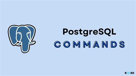 Postgresql Commands Board Infinity