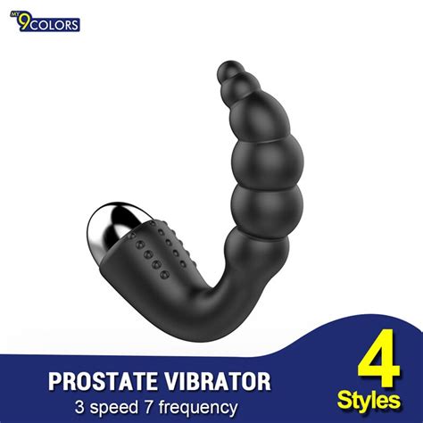 9 Colors 3 Speeds Vibrating Male Prostate Massage Anal Plug Buttplug G