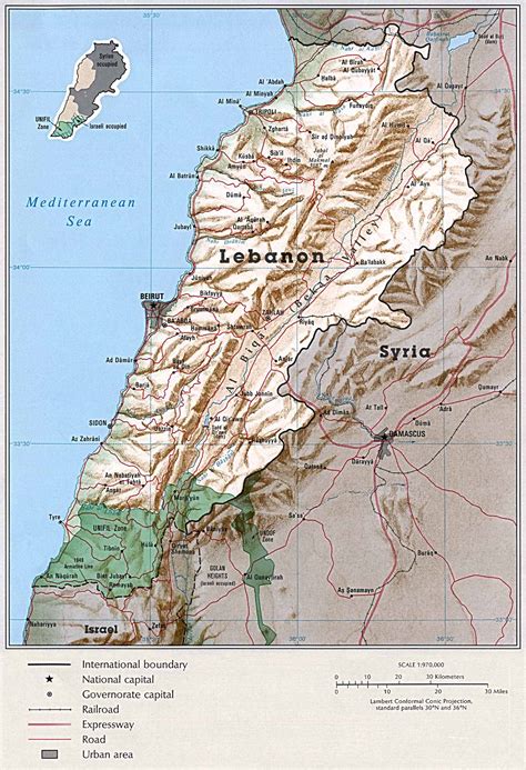 All regions, cities, roads, streets and buildings satellite view. Lebanon Maps - Perry-Castañeda Map Collection - UT Library ...