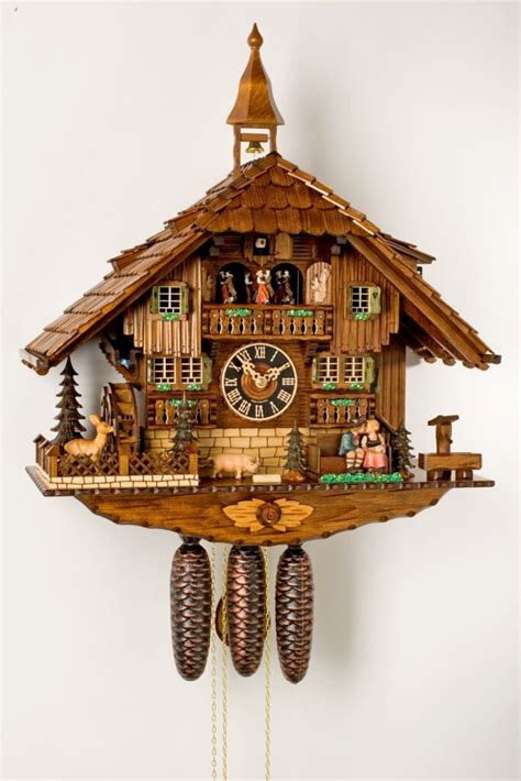Original Handmade Black Forest Cuckoo Clock Made In Germany 2 8638t