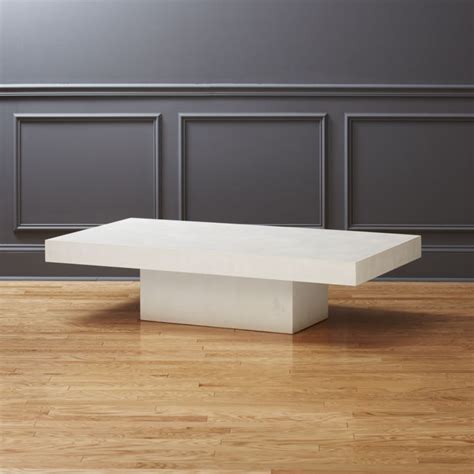 A uniquely vibrant piece, crafted from the finest mountain born materials. Shop element ivory white rectangular coffee table. A ...