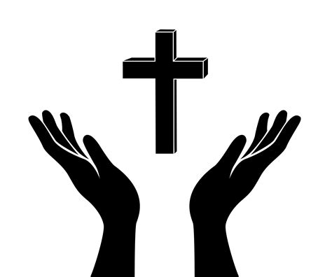 Hand And The Jesus Christ Cross Sign 533806 Vector Art At Vecteezy
