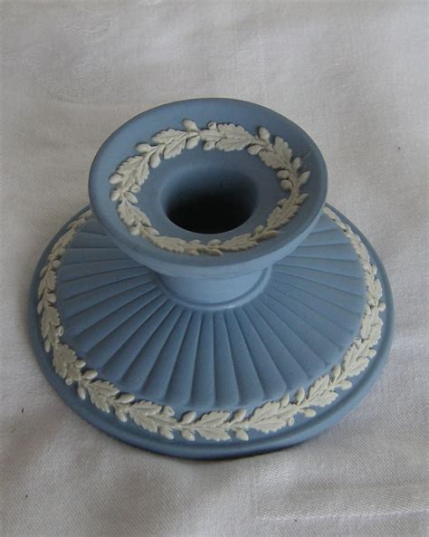 Antique wedgwood jasperware tea cup and saucer. Wedgwood Blue Jasperware Candlestick | Wedgwood blue ...