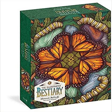 The Illustrated Bestiary Puzzle Monarch Butterfly 750 Etsy In 2022