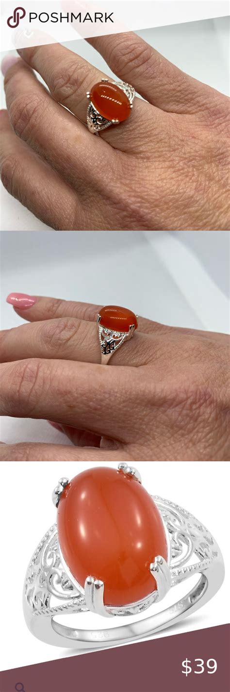 Enhanced Red Onyx Ring In Sterling Silver Womens Jewelry Rings Heart
