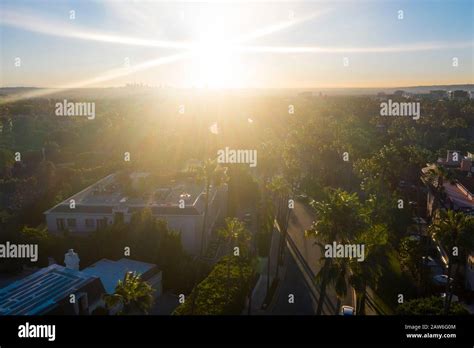 Stunning Aerial View Of Beverly Hills Neighborhood Beverly Hills Hotel