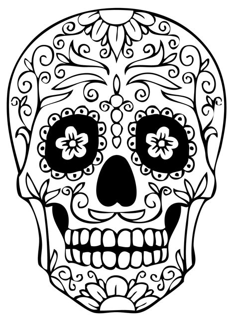 Cool Sugar Skull Coloring Pages Pdf Ideas Skull