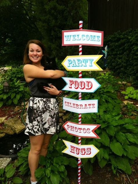 Look around your yard and you'll discover anything can become a party accessory, including a plant stand. 20 Cool Graduation Party Ideas - Hobby Lesson