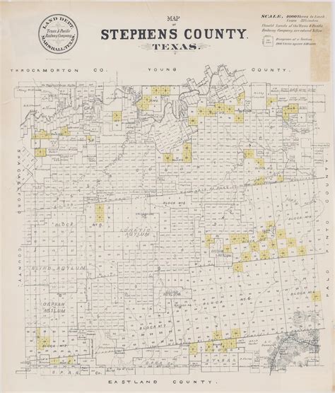 Map Of Stephens County Texas The Portal To Texas History