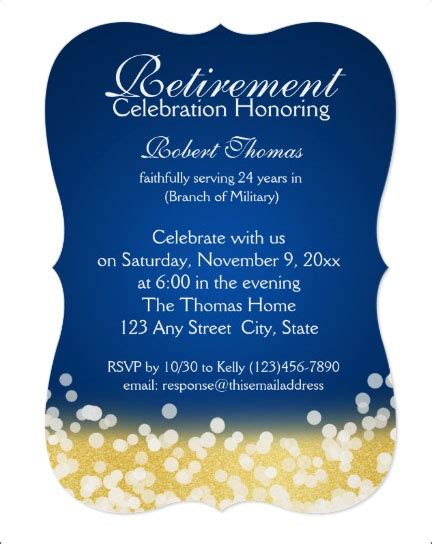 Retirement Party Invitation Templates Free Word