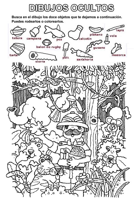 Pin by Laura Arizmendi on Dibuixos: fitxes | Hidden pictures printables