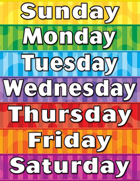 Printable Days Of The Week Labels Web Browse Days Of The Week And