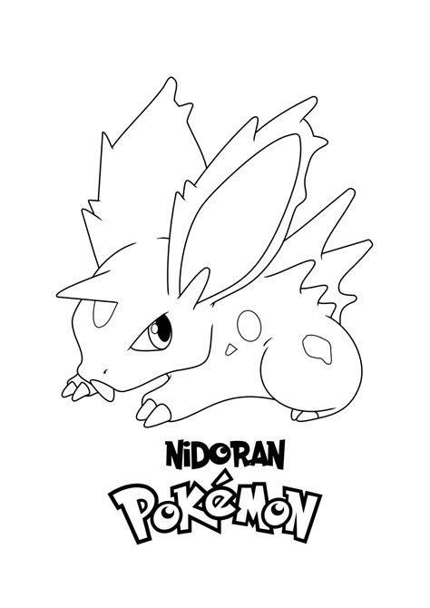 Nidoran M Pokemon Coloring Pages Free Coloring Pages For Kids