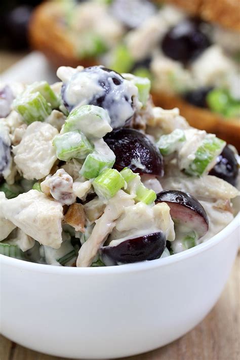 Fold in chicken, celery and grapes. The Best Chicken Grape Salad | Recipe | Grape salad, Salad ...