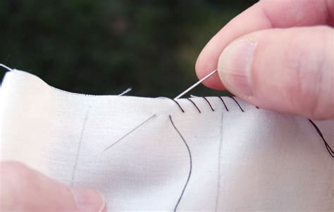 hand sewing the basic stitches