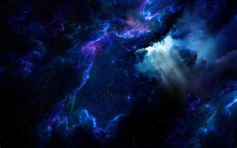 Space Nebula Blue Violet White Hd Wallpapers Desktop And Mobile