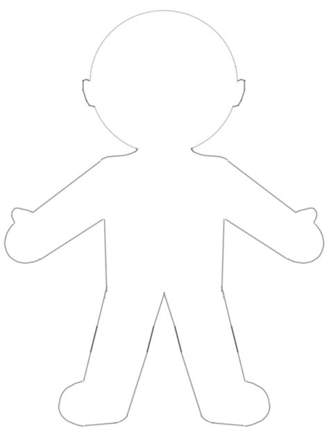 Blank Body Outline Coloring Sheets