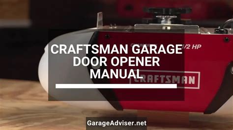 Craftsman Garage Door Opener Manual All Models Pdf Download